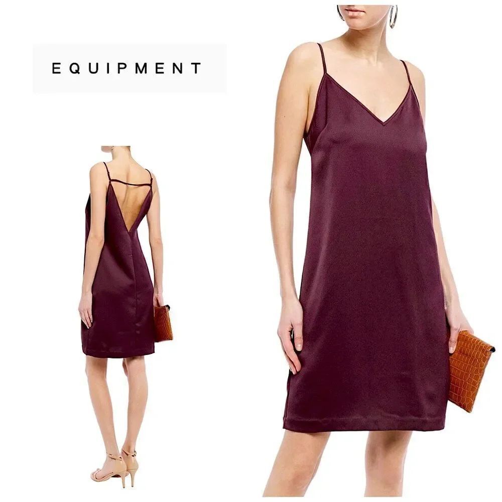 Equipment Merlot slip dress. NWT
